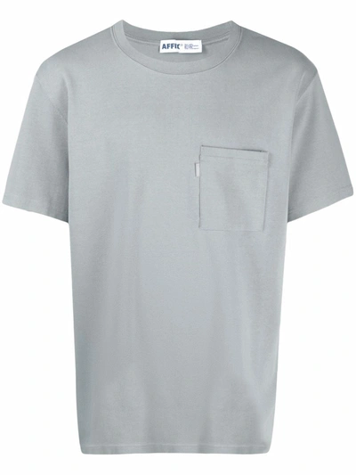 Shop Affix Logo-print Stretch-cotton T-shirt In Grau