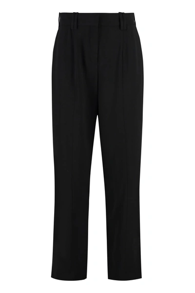 Shop Balmain Cady Tailored Trousers In Black