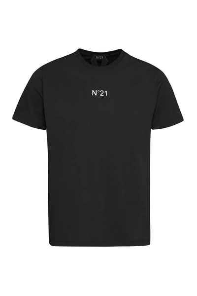 Shop N°21 Logo Cotton T-shirt In Black