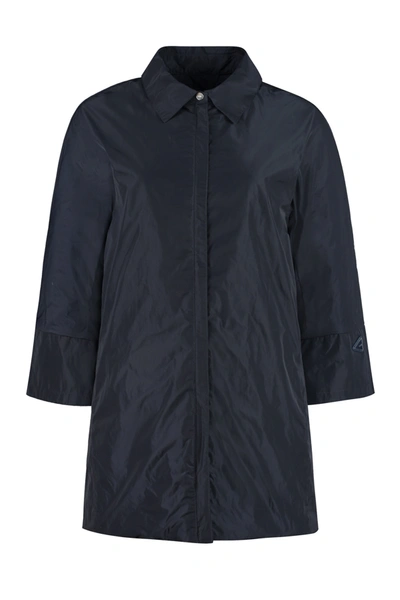 Shop Add Ped Techno Taffeta Raincoat In Blue