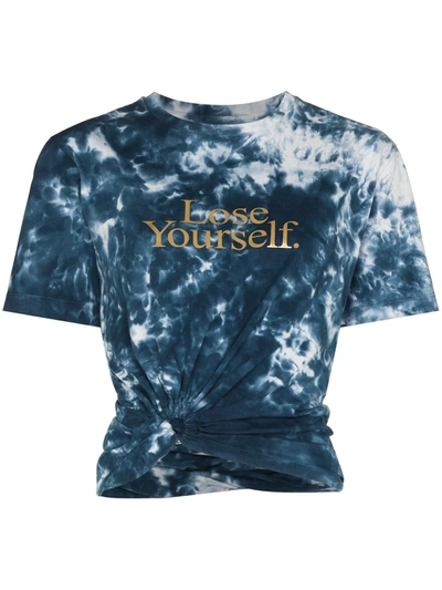 Shop Paco Rabanne Lose Yourself Tie-dye T-shirt In Blue
