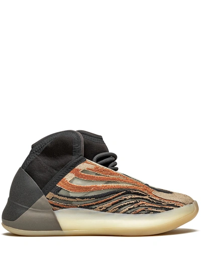 Shop Adidas Originals Yeezy Qntm "flash Orange" Sneakers In Black