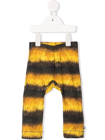 Shop Molo Seb Bee-print Stretch-organic Cotton Leggings In 灰色