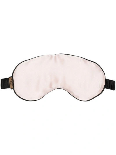 Shop Fendi Padded Silk Sleep Mask In F0647 Pink+black