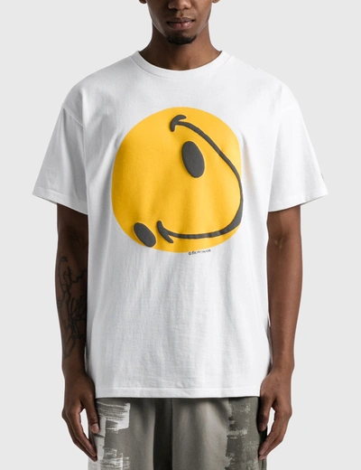Shop Readymade Collapsed Face T-shirt In White
