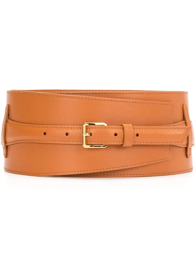 Shop Altuzarra Wrap-front Waist Belt In Brown