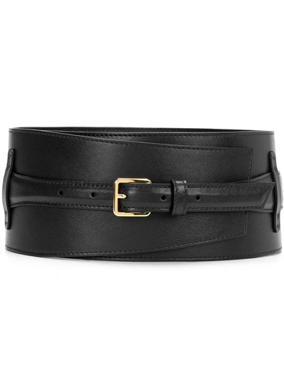 Shop Altuzarra Wrap-front Waist Belt In Black