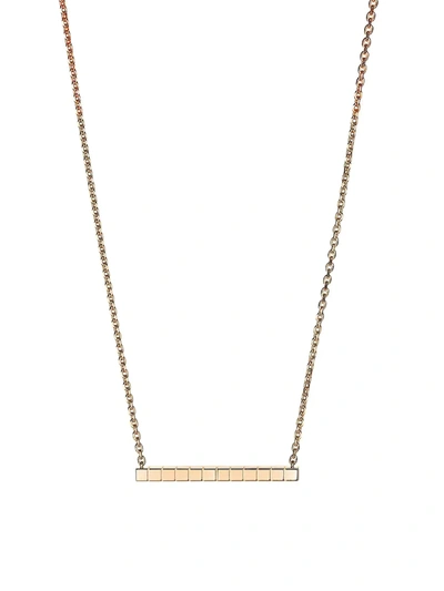 Shop Chopard Ice Cube 18k Rose Gold & Diamond Pendant Necklace