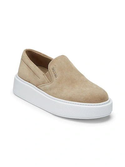 Prada suede top skate sneakers