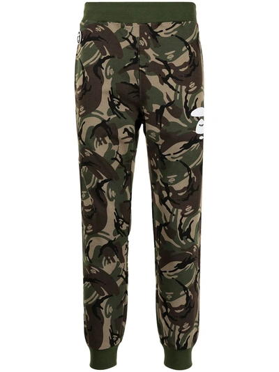 Shop Aape By A Bathing Ape Camouflage Track Pants In Grün