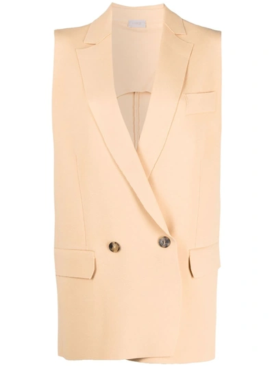 Shop Mrz Sleeveless Blazer Jacket In Nude