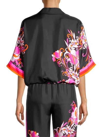 Shop Kobi Halperin Women's Bobbi Silk Floral Jacket In Punch Multi
