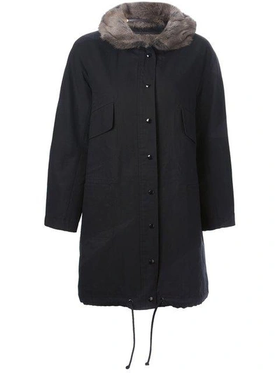 Shop Liska Parka Coat In Black