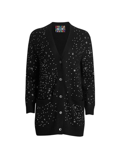 Shop Libertine Women's Longfellow's Light Of Stars Cashmere Cardigan In Black