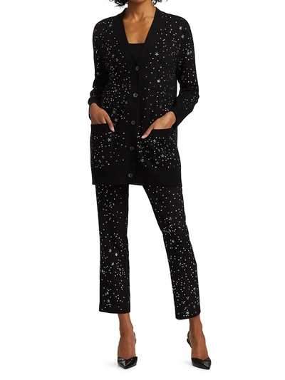 Shop Libertine Women's Longfellow's Light Of Stars Cashmere Cardigan In Black