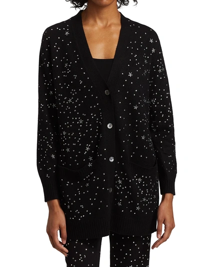 Shop Libertine Women's Longfellow's Light Of Stars Cashmere Cardigan In Black