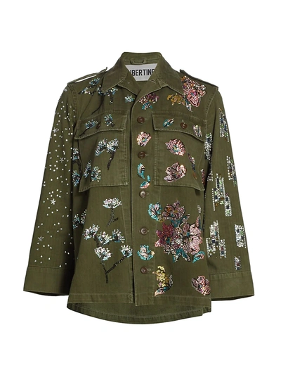 Shop Libertine Women's Le Plus Vintage French Military Jacket In Army Green
