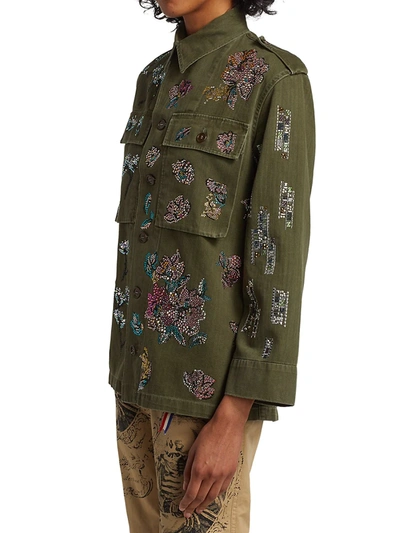 Shop Libertine Women's Le Plus Vintage French Military Jacket In Army Green