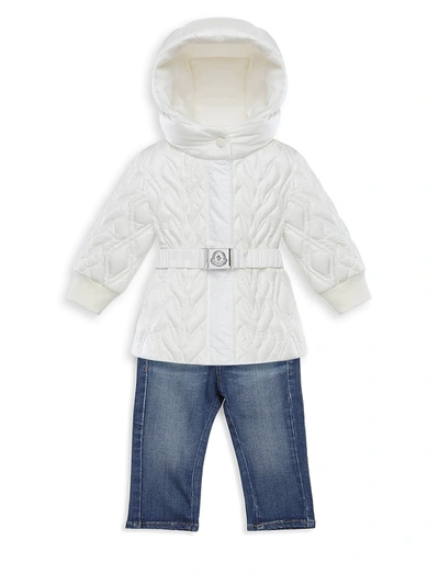 Shop Moncler Baby Girl's & Little Girl's Suher Long Parka In White
