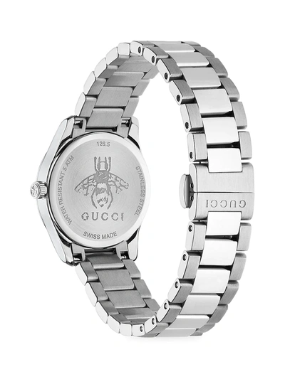 Shop Gucci G-timeless Stainless Steel Bracelet Watch In Silver