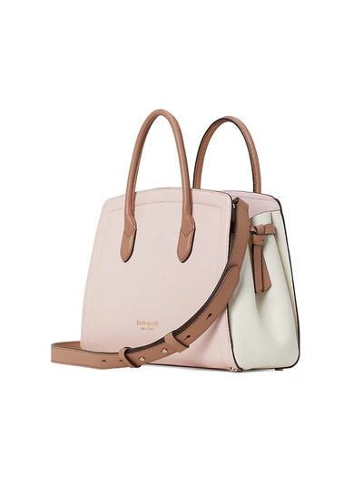 Shop Kate Spade Knott Leather Crossbody Bag In Chalk Pink