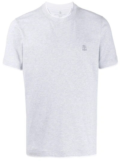 Shop Brunello Cucinelli Crewneck T-shirt In Grey
