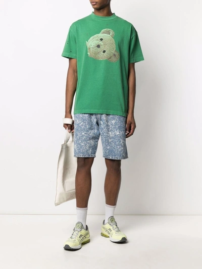 Shop Palm Angels T-shirt In Green