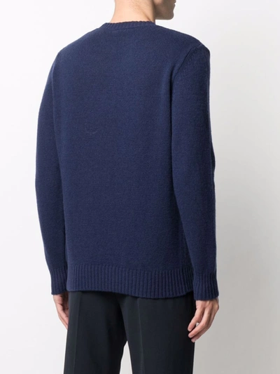 Shop Etro Wool Crew Neck Sweater In Blue