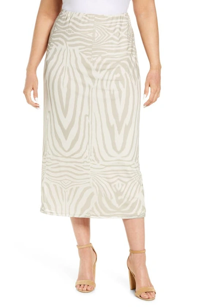 Shop Afrm Felix Print Skirt In Nude Placement Zebra