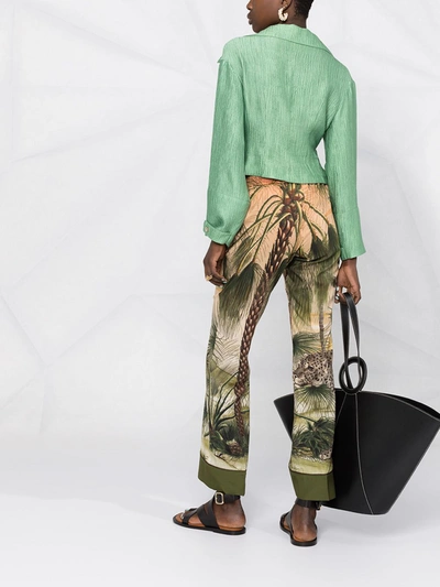 Shop F.r.s For Restless Sleepers Jaguar Printed Trousers In Green