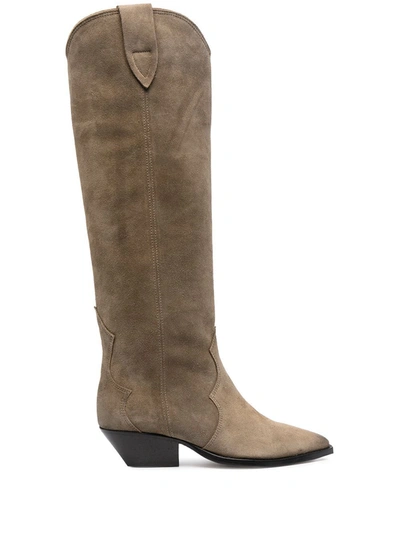 Shop Isabel Marant Boots Dove Grey