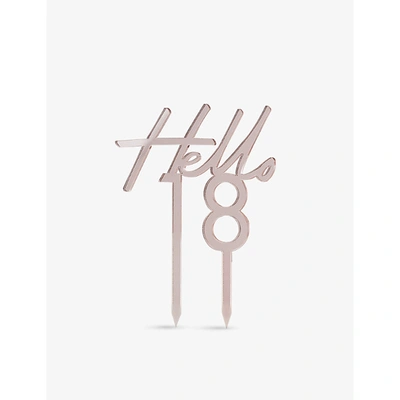 Shop Ginger Ray Hello 18 Rose Gold-toned Cake Topper 13cm