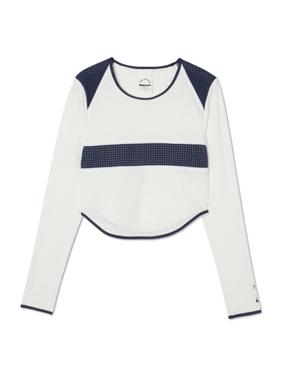 Shop The Upside Hamilton Long Sleeve Top In White Navy