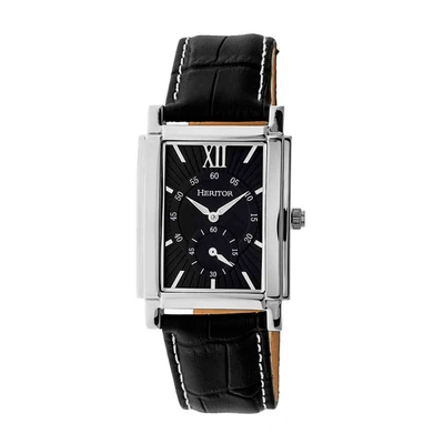 Shop Heritor Frederick Black Dial Automatic Mens Watch Hr6102