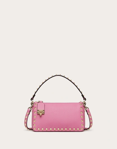 Valentino Garavani Small Rockstud Grainy Calfskin Crossbody Bag In Dawn Pink ModeSens