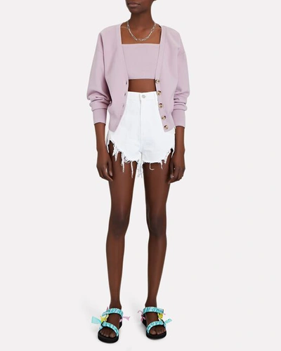 Shop A.l.c Peters V-neck Cardigan In Light Purple