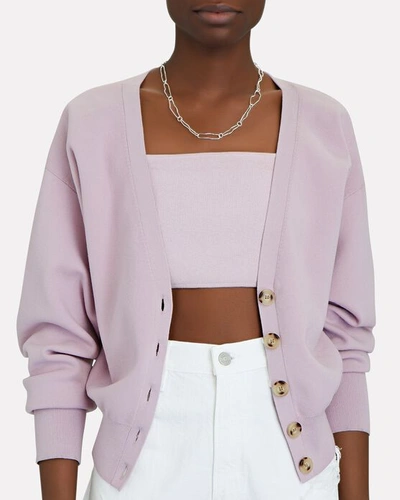 Shop A.l.c Peters V-neck Cardigan In Light Purple