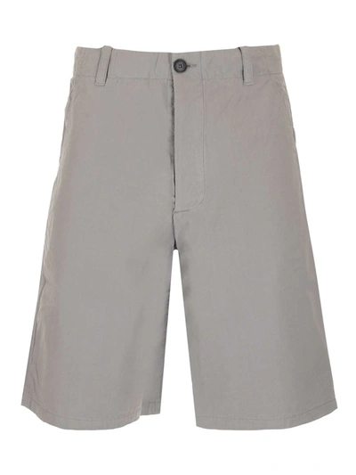 Shop Kenzo Chino Bermuda Shorts In Grey
