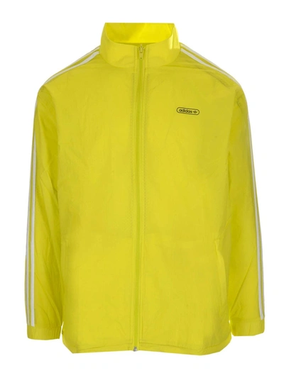 Shop Adidas Originals Chest Logo Sweatshirt In Yellow In Multi