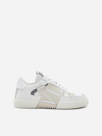 Shop Valentino Vl7n Low-top Sneakers In Leather In White