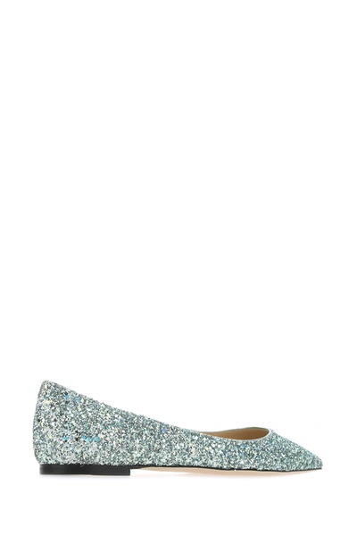 Shop Jimmy Choo Embellished Leather Romy Ballerinas Lightblue  Donna 35.5