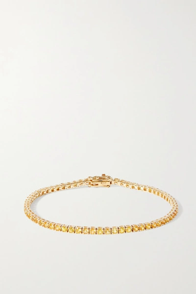 Shop Roxanne First 14-karat Gold Sapphire Bracelet In Yellow