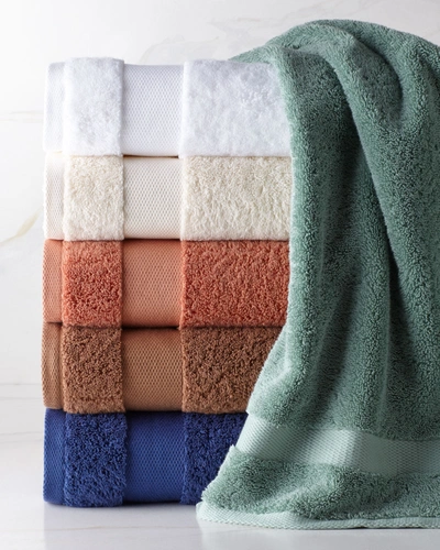 Shop Sferra Dobby Bath Towel In Ivory