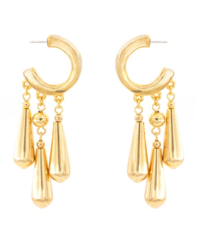 Shop Ben-amun Gold Ball Dangle Hoop Earrings