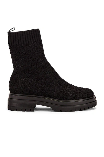 Shop Gianvito Rossi Knit Ankle Boots In Black