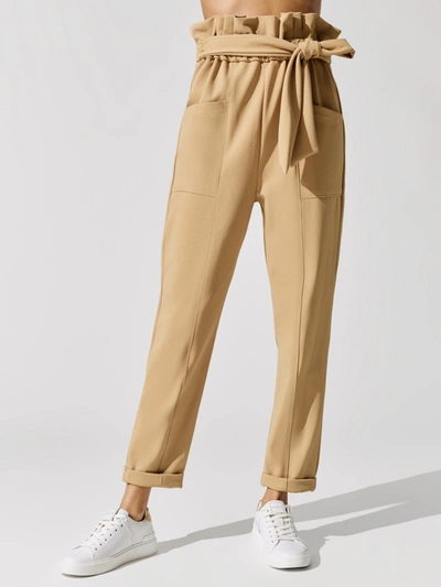 Shop Ona Abbot Kinney Paperbag Pant In Sand