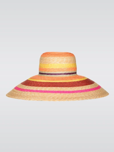 Shop Missoni Cappelli Wide Brim Straw Hat In S308d