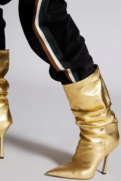 Shop Dsquared2 Women Boot In Gold