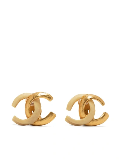 Pre-owned 2000 Cc Clip-on Earrings In Gold