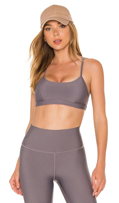 Shop Alo Yoga Airlift Intrigue Bra In Purple Dusk